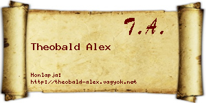 Theobald Alex névjegykártya